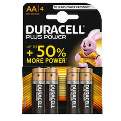 Immagine di Duracell Plus Power AA LR6 mini1500 - blister 4 pezzi