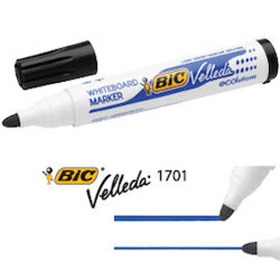 Immagine di Pennarello per lavagna BIC Velleda 1701 Recycled  punta tonda 1,5mm nero