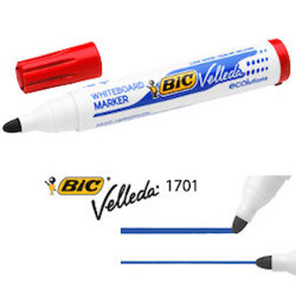 Immagine di Pennarello per lavagna BIC Velleda 1701 Recycled  punta tonda 1,5mm Rosso