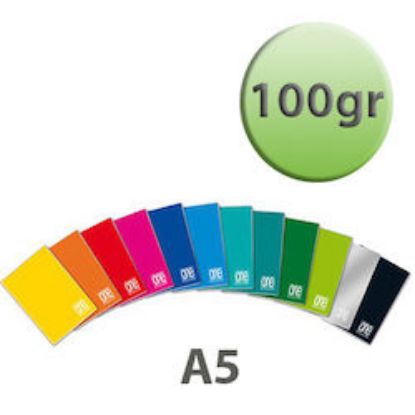 Immagine di Quaderno A5 One Color righe 1a e 2a elem. con margine 100gr