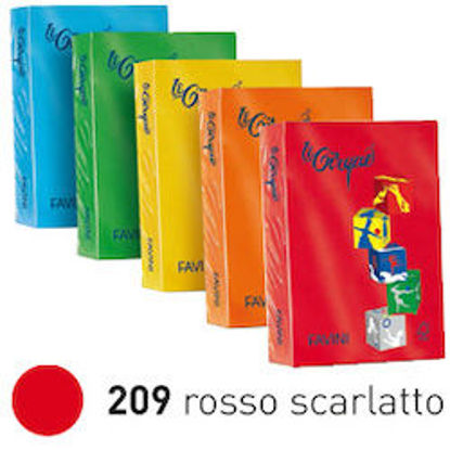 Immagine di Risma 500fg carta Le Cirque Favini A4 80gr Rosso Scarlatto