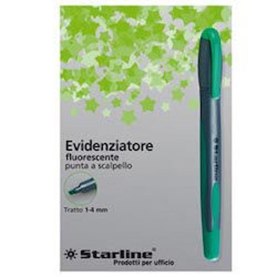 Immagine di Evidenziatore Starline Verde p. scalpello 1-4mm