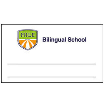 Immagine di Etichette personalizzate MILE SCHOOL 7x3,7cm 24pz