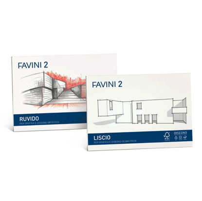 Immagine di Album Favini 2 liscio riquadrato 24X33 20fg 110gr