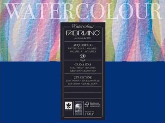 Immagine di Blocco Acquerello Watercolour Fabriano 20fg 24*32 300gr