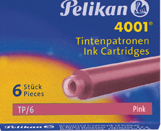 Immagine di Cartucce Pelikan inchiostro per penna stilografica - rosa pink 6pz