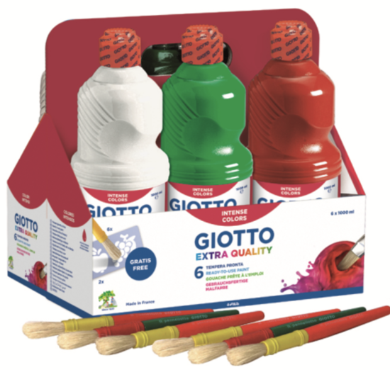 Immagine di FILA TEMPERA PRONTA 6 COLORI FLACONI 1000ml cad