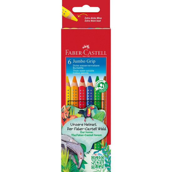 Immagine di Matite colorate Jumbo Grip Faber Castell 6pz