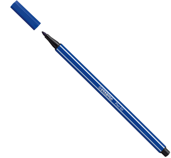 Immagine di Pennarello Pen 68 - blu oltremare 32 - Stabilo