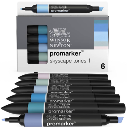 Immagine di Pennarelli Promarker a doppia punta colori skyscape 6pz